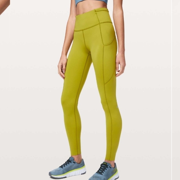lululemon athletica Pants - Lululemon Fast And Free Golden Lime Size 12